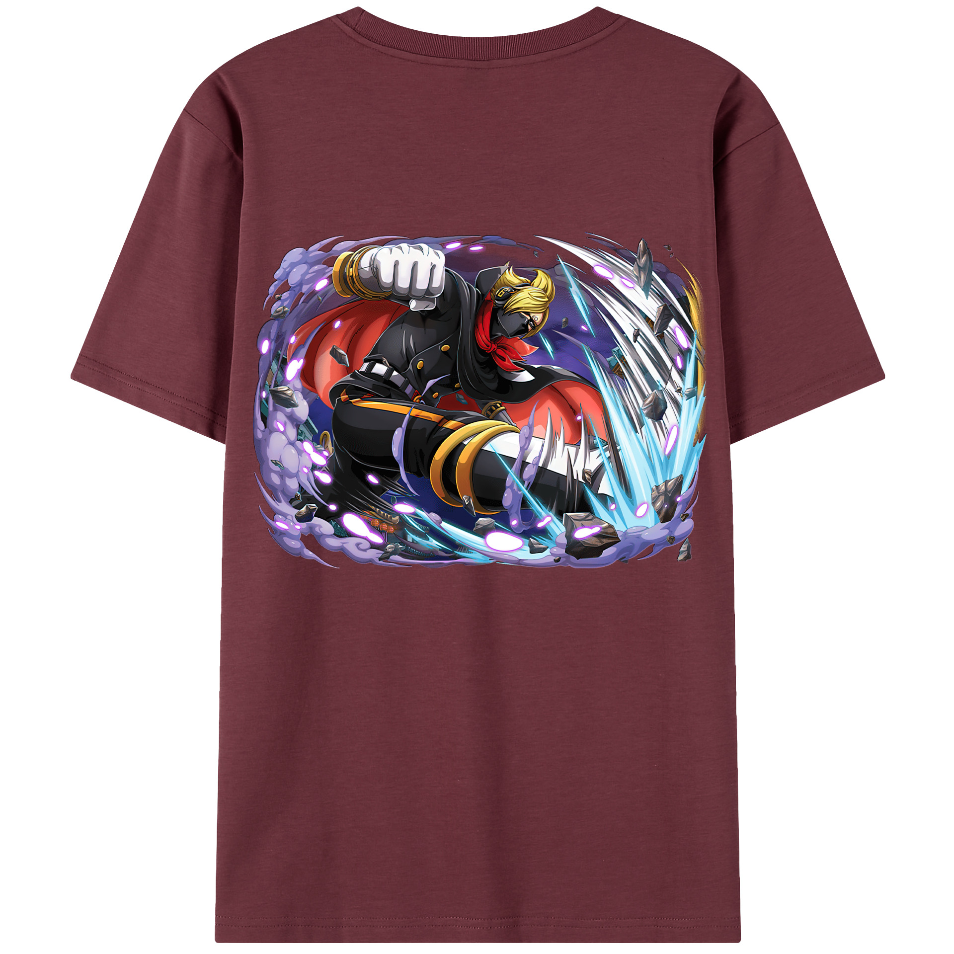 ワンピース ロロノア・ゾロ ONE PIECE Roronoa Zoro 綿100％半袖Tシャツ（背面プリント）